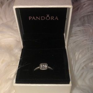 A silver Pandora ring